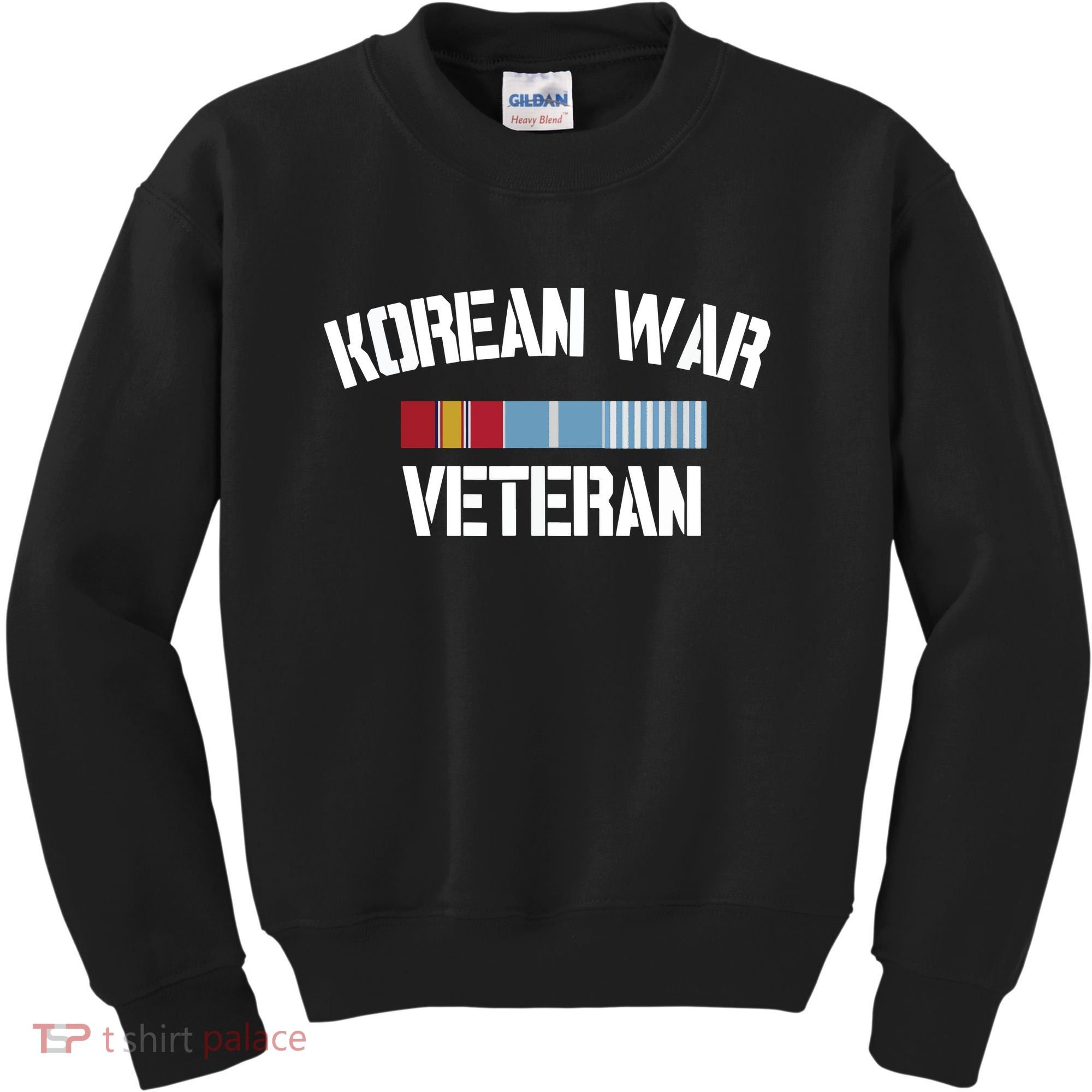 Korean War Veteran Pride Korea Service Ribbon Kids Sweatshirt