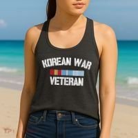 Korean War Veteran Pride Korea Service Ribbon Women's Tank Top thumb 2