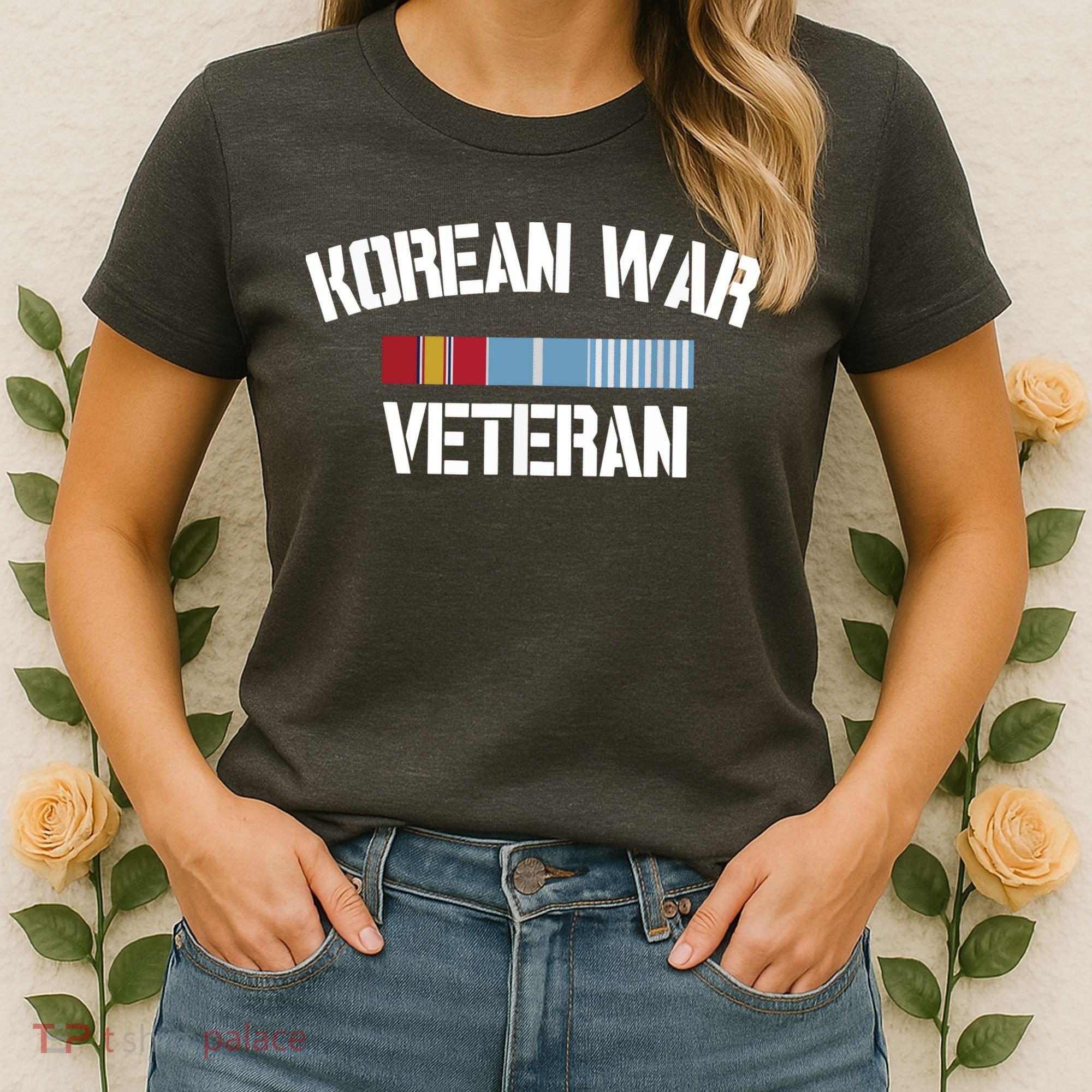 Korean War Veteran Pride Korea Service Ribbon Women's T-Shirt