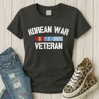 Korean War Veteran Pride Korea Service Ribbon Women's T-Shirt thumb 3