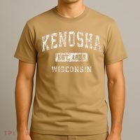 Kenosha Wisconsin Wi Vintage Established T-Shirt thumb 3