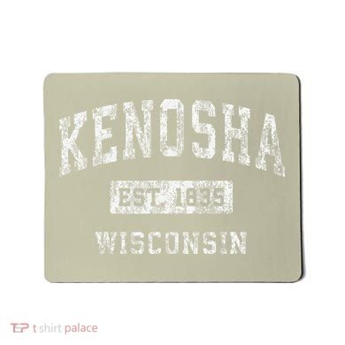 Kenosha Wisconsin Wi Vintage Established Mousepad