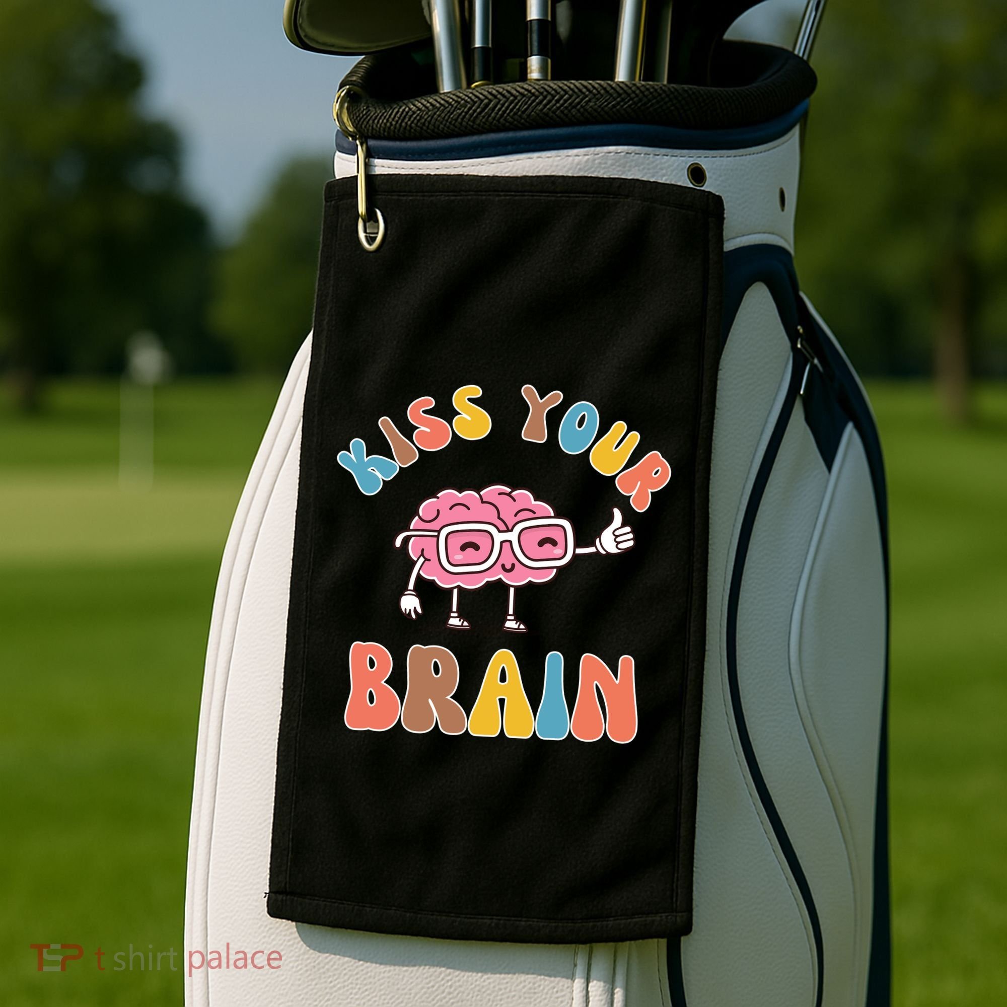 Kiss Your Brain Golf Towel