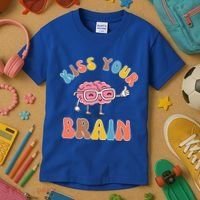 Kiss Your Brain Kids T-Shirt thumb 3