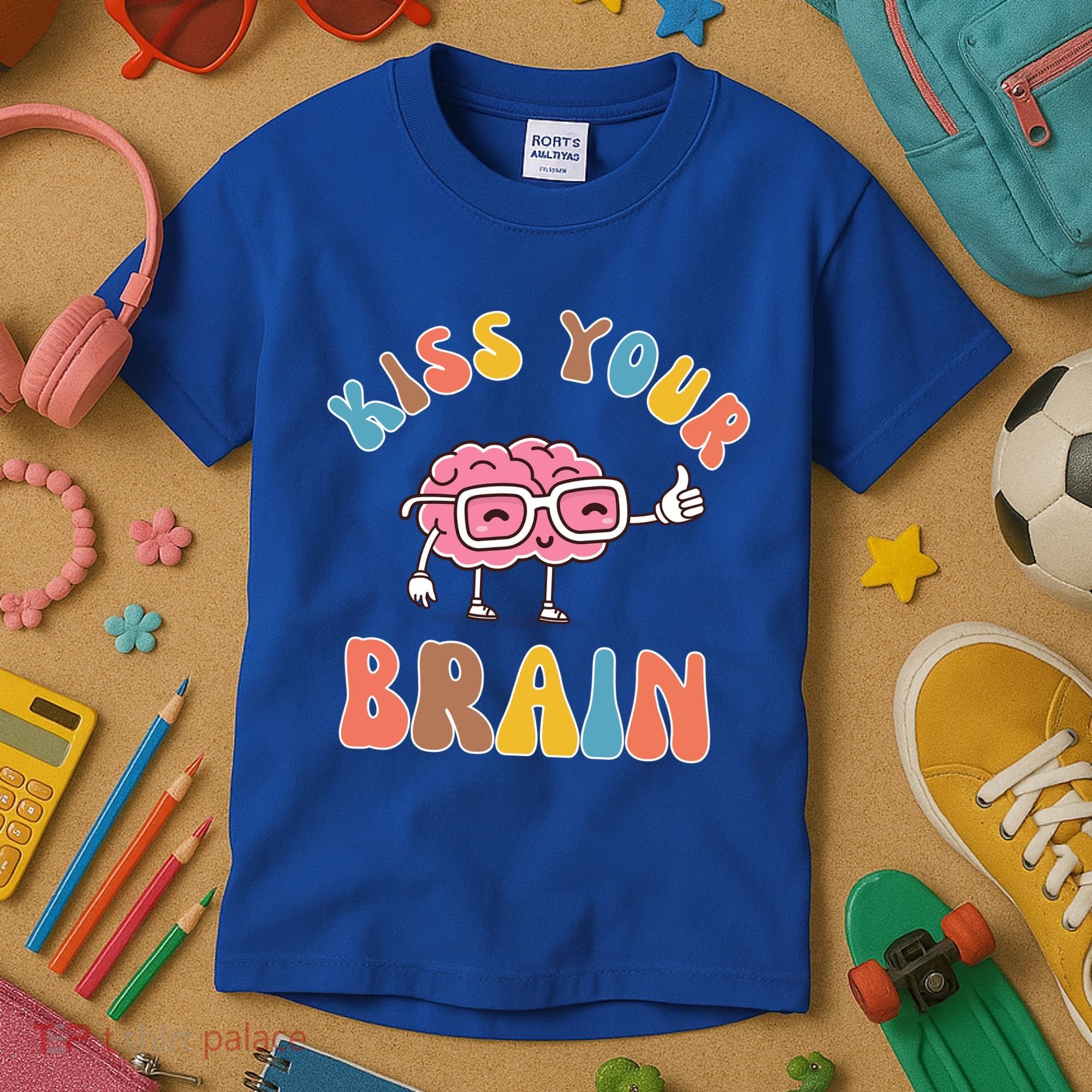 Kiss Your Brain Kids T-Shirt