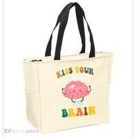 Kiss Your Brain Cute Funny Tote Bag thumb 2