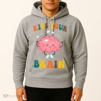 Kiss Your Brain Cute Funny Hoodie thumb 2