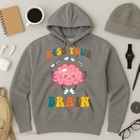 Kiss Your Brain Cute Funny Hoodie thumb 3