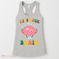 Kiss Your Brain Cute Funny Women's Tank Top thumb 0