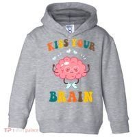 Kiss Your Brain Cute Funny Toddler Hoodie thumb 0