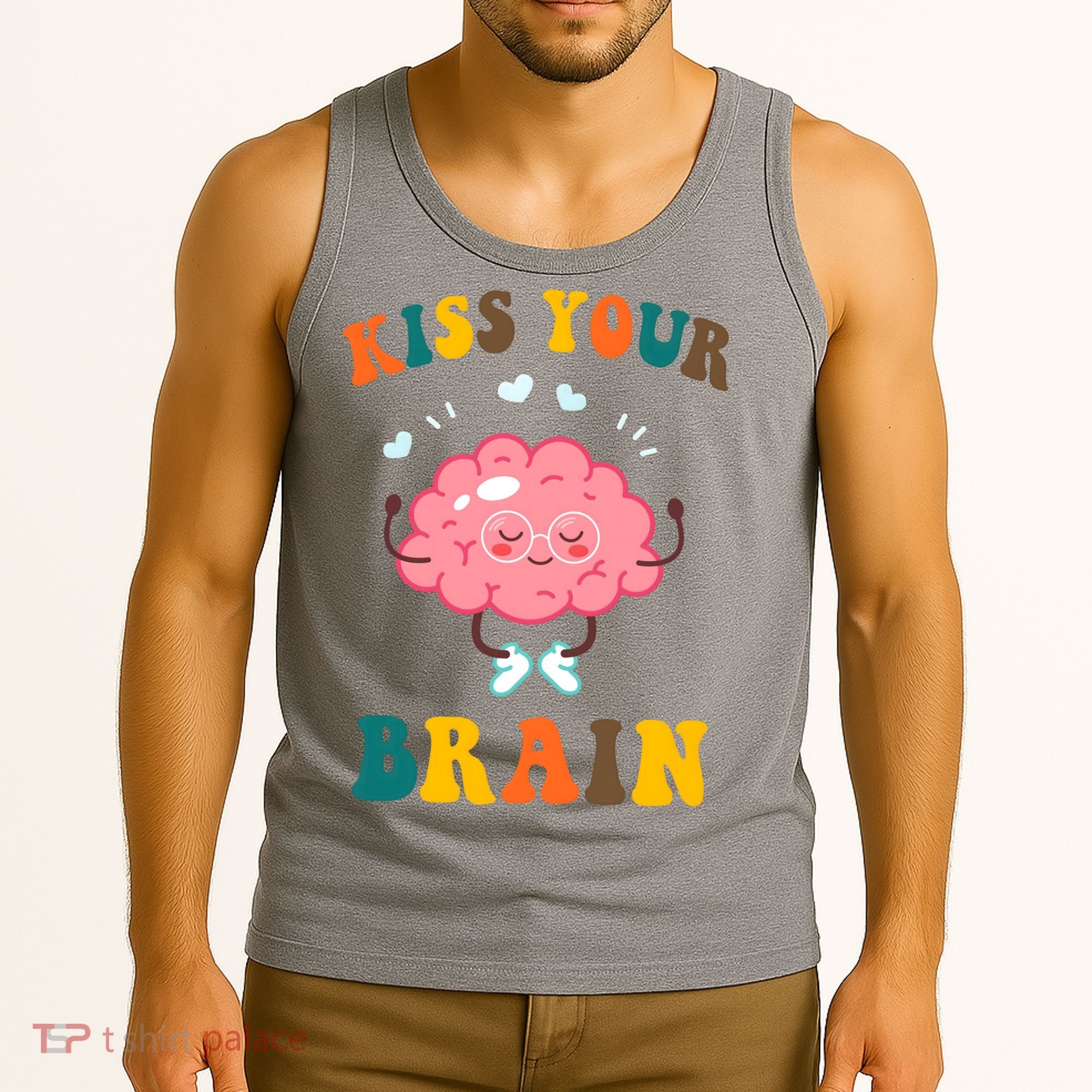 Kiss Your Brain Cute Funny Tank Top