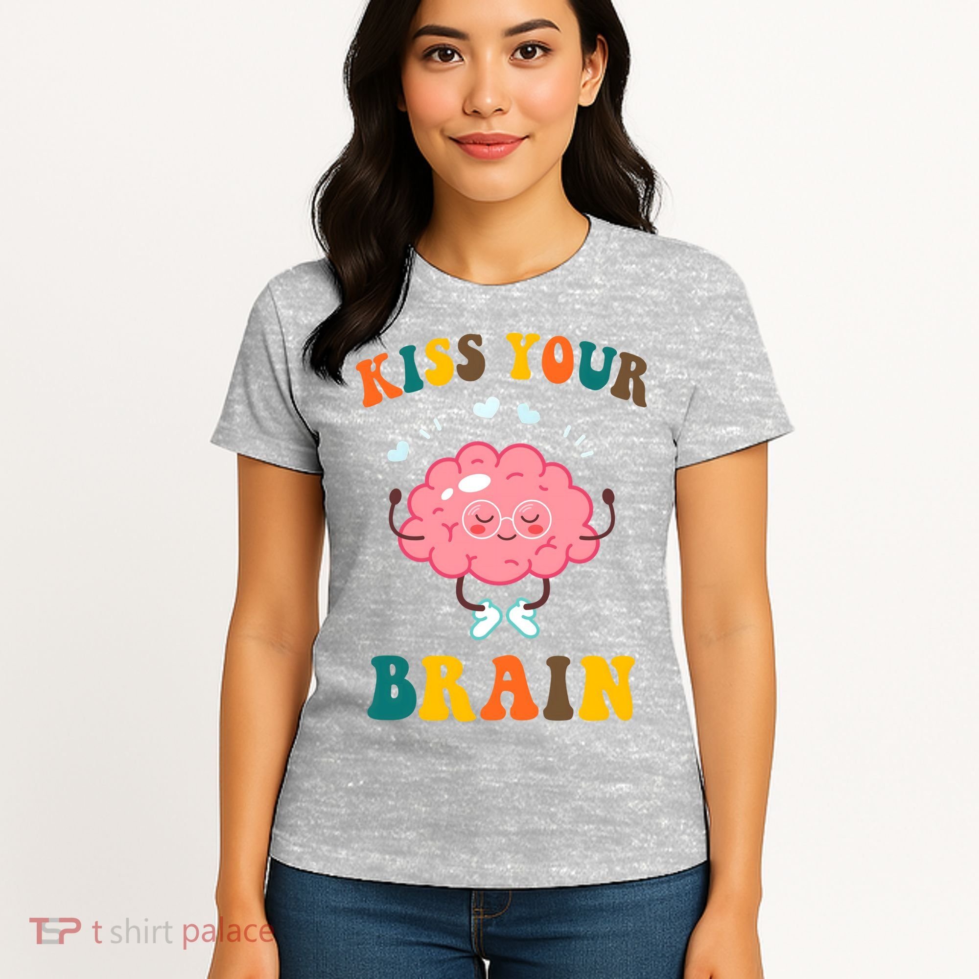 Kiss Your Brain Cute Funny Women's T-Shirt