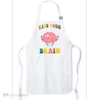 Kiss Your Brain Cute Funny Apron thumb 0