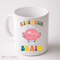 Kiss Your Brain Cute Funny Coffee Mug thumb 0