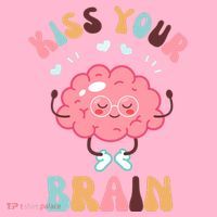 Kiss Your Brain Mental Health Brain Coaster thumb 2