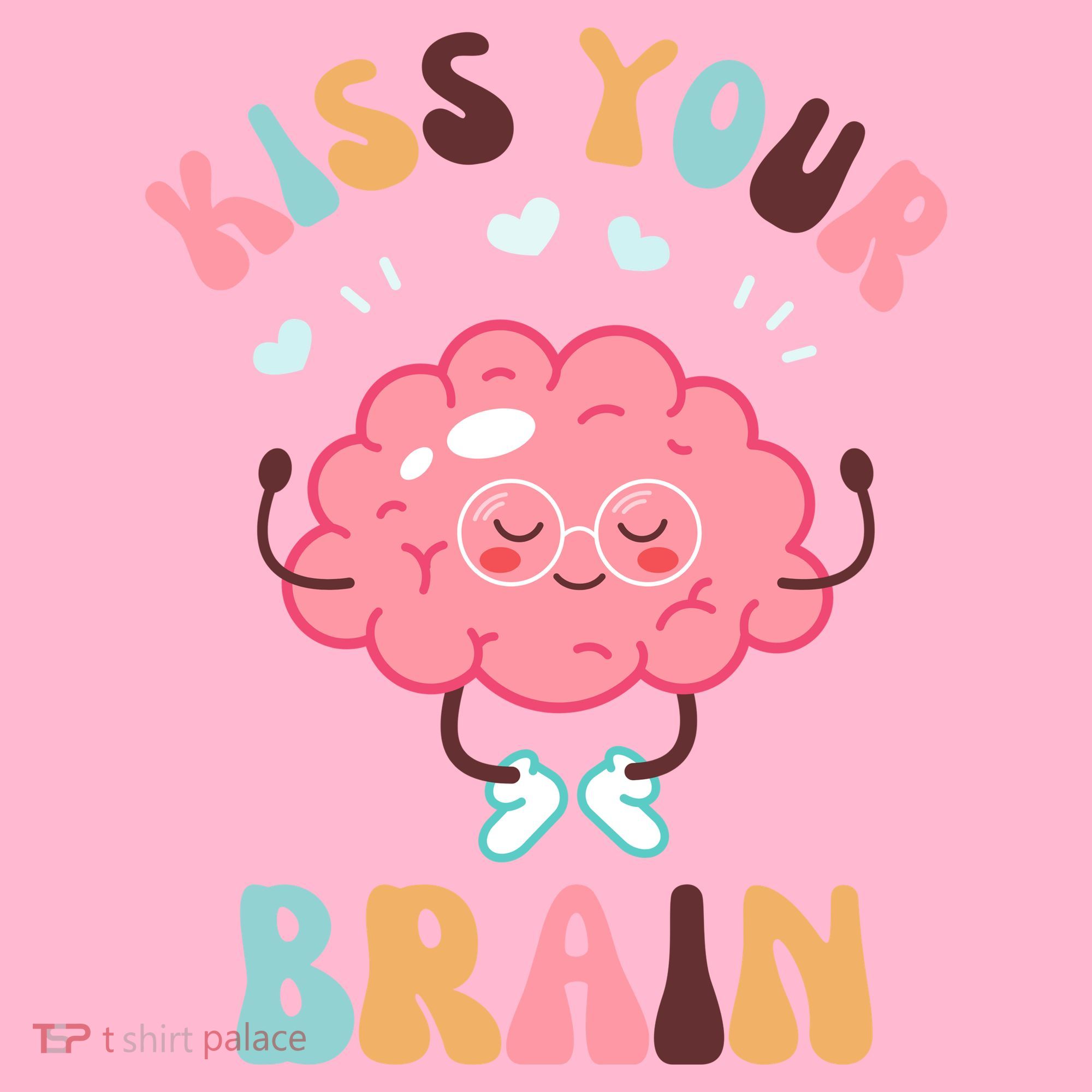 Kiss Your Brain Mental Health Brain Coaster