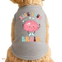 Kiss Your Brain Mental Health Brain Doggie Tank thumb 0