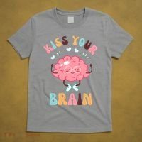 Kiss Your Brain Mental Health Brain T-Shirt thumb 5