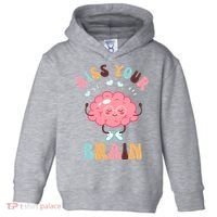 Kiss Your Brain Mental Health Brain Toddler Hoodie thumb 0