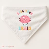 Kiss Your Brain Mental Health Brain USA-Made Doggie Bandana thumb 0