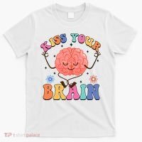 Kiss Your Brain Cute Teacher Appreciation Back To School T-Shirt thumb 0