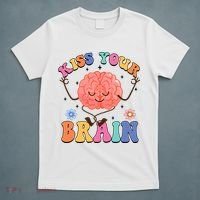 Kiss Your Brain Cute Teacher Appreciation Back To School T-Shirt thumb 5