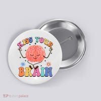 Kiss Your Brain Cute Teacher Appreciation Back To School Button thumb 0