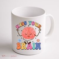 Kiss Your Brain Cute Teacher Appreciation Back To School Coffee Mug thumb 1