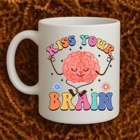 Kiss Your Brain Cute Teacher Appreciation Back To School Coffee Mug thumb 2