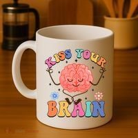 Kiss Your Brain Cute Teacher Appreciation Back To School Coffee Mug thumb 4