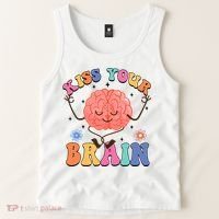 Kiss Your Brain Cute Teacher Appreciation Back To School Tank Top thumb 2