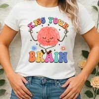 Kiss Your Brain Cute Teacher Appreciation Back To School Women's T-Shirt thumb 2