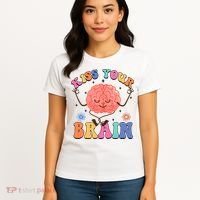 Kiss Your Brain Cute Teacher Appreciation Back To School Women's T-Shirt thumb 4