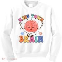 Kiss Your Brain Cute Teacher Appreciation Back To School Kids Sweatshirt thumb 0
