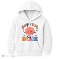 Kiss Your Brain Cute Teacher Appreciation Back To School Kids Hoodie thumb 0