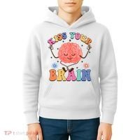 Kiss Your Brain Cute Teacher Appreciation Back To School Kids Hoodie thumb 4