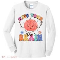 Kiss Your Brain Cute Teacher Appreciation Back To School Kids Long Sleeve Shirt thumb 0