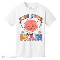 Kiss Your Brain Cute Teacher Appreciation Back To School Kids T-Shirt thumb 0