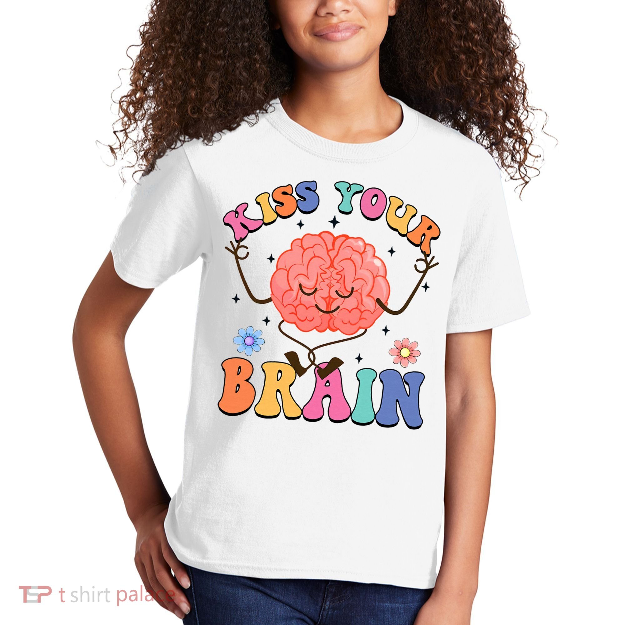Kiss Your Brain Cute Teacher Appreciation Back To School Kids T-Shirt