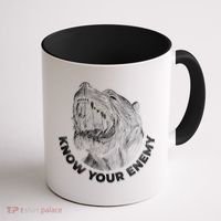 Know Your Enemy Realistic Pitbull Dog Coffee Mug thumb 1