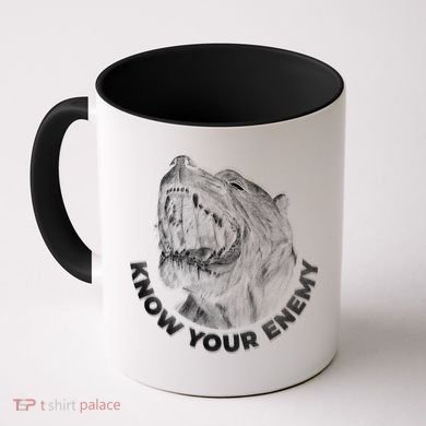 Know Your Enemy Realistic Pitbull Dog Coffee Mug