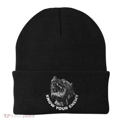 Know Your Enemy Realistic Pitbull Dog Beanie