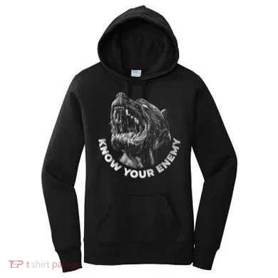Know Your Enemy Realistic Pitbull Dog Women's Hoodie