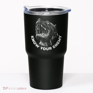 Know Your Enemy Realistic Pitbull Dog Tumbler