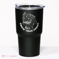 Know Your Enemy Realistic Pitbull Dog Tumbler thumb 0