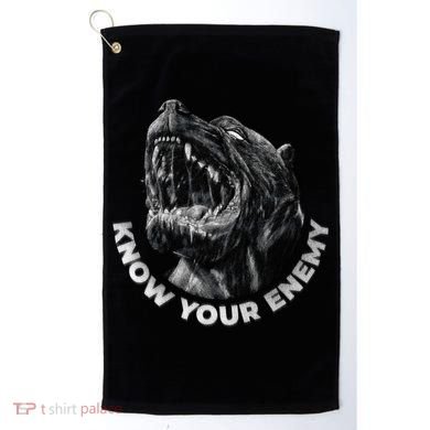 Know Your Enemy Realistic Pitbull Dog Golf Towel