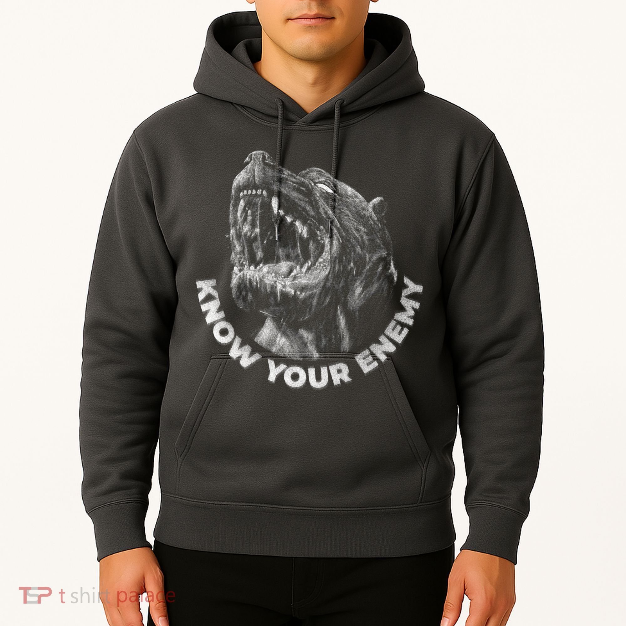 Know Your Enemy Realistic Pitbull Dog Hoodie