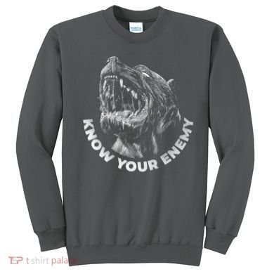 Know Your Enemy Realistic Pitbull Dog Sweatshirt