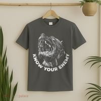 Know Your Enemy Realistic Pitbull Dog T-Shirt thumb 2