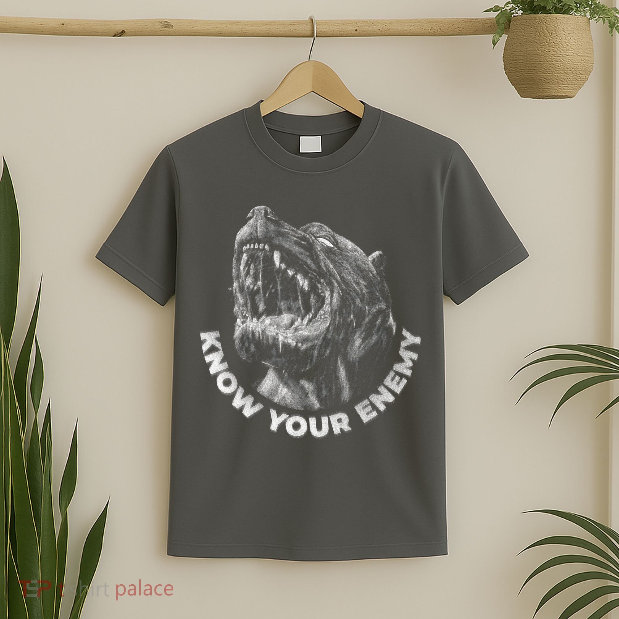Know Your Enemy Realistic Pitbull Dog T-Shirt